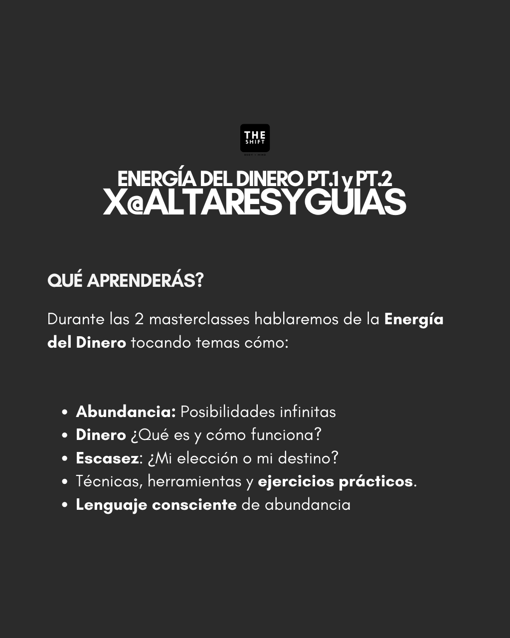 2x1 Masterclass: La energía del dinero Pt.1 y Pt. 2